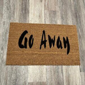 GO AWAY decorative coir doormat